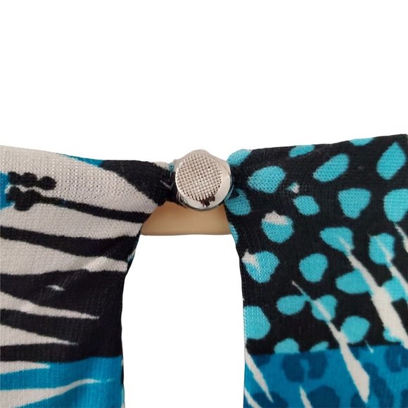 George Tropical Plants and Floral Print Short  Sleeve Blouse - Picture 4 of 9